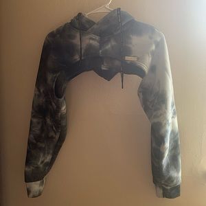 **SOLD** Kendall & Kylie Top | Tie-Dye Crop Pullover Hoodie